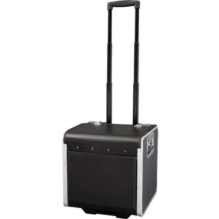 Pilotenkoffer Silvana schwarz Echtleder high quality ALASSIO (Trolley)