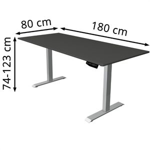 Produktbild für Schreibtisch Kerkmann Move 1, anthrazit / silber