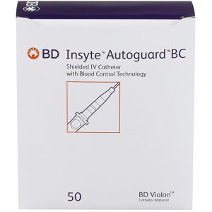 Produktbild für Kanülen BD Insyte Autoguard BC mit Flügeln, 50 Stück