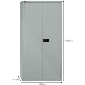 Produktbild für Werkzeugschrank Bisley E782A04G, aus Metall, lichtgrau