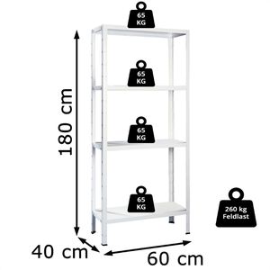 Produktbild für Schwerlastregal Schulte-Regalwelt 4 Metallböden