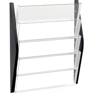 Produktbild für Prospekthalter Helit H62704-95, the arc, schwarz