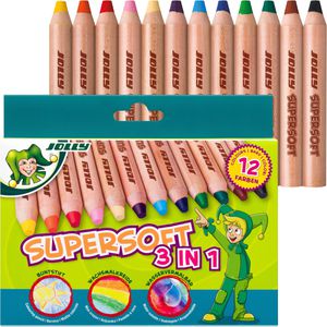 Produktbild für Buntstifte Jolly Supersoft 3 in 1, 5956-0002