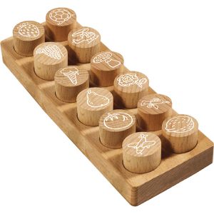 Motivstempel Colop Woodies Holzstempel Set, Ø 3 cm