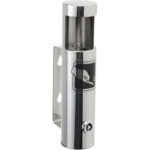 Produktbild für Aschenbecher Böttcher-AG Darwin, silber, Outdoor, mit Dach