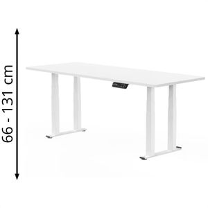 Produktbild für Schreibtisch FlexiSpot E7W Plus, weiß / weiß