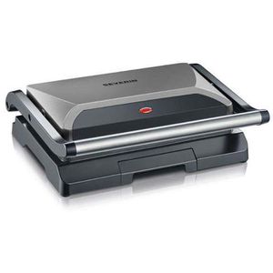 Severin Elektrogrill KG 2394 Kompakt-Multigrill, 800 Watt, Kontaktgrill, Grillplatten gerillt