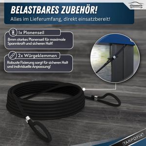 Produktbild für Anhänger-Plane Tarpofix FP3, wasserdichte Flachplane