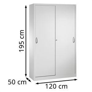 Produktbild für Werkzeugschrank CP-Möbel 2059-00, aus Metall, lichtgrau