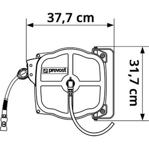 Produktbild für Druckluftschlauchtrommel Prevost DPFEXB1012ES, 12m