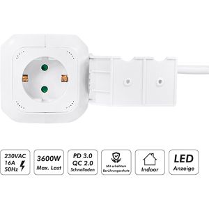 Produktbild für Steckdosenwürfel LogiLink LPS283U, 1,4m Kabel