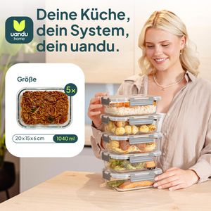 Produktbild für Frischhaltedose uandu aus Glas