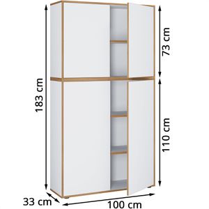 Produktbild für Aktenschrank VCM Salia 5-Fach 920803, aus Holz