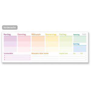 Produktbild für Tischkalender paper&amp;you 8270-1, Rainbow, Wochenkalender quer