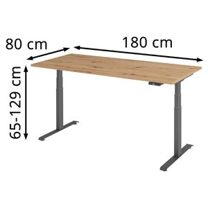 Produktbild für Schreibtisch Böttcher-AG Base Lite, asteiche / graphit