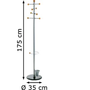 Produktbild für Garderobenständer Alco 2807, silber