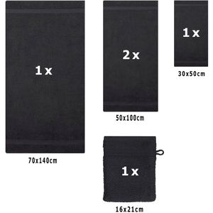 Produktbild für Handtuch Betz Premium Set, schwarz, 470 g/m²