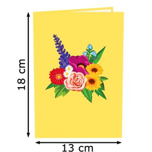 Produktbild für Grußkarten papercrush 3D Bunter Blumenkorb