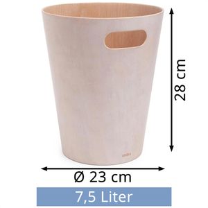 Produktbild für Papierkorb Umbra Woodrow Can, 082780-668, weiß