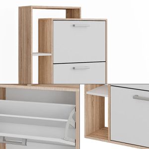Produktbild für Schuhschrank Vicco Orlando, sonoma eiche / weiß
