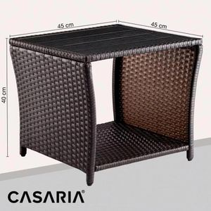 Produktbild für Beistelltisch CASARIA 109509, braun, aus Kunststoff / Metall