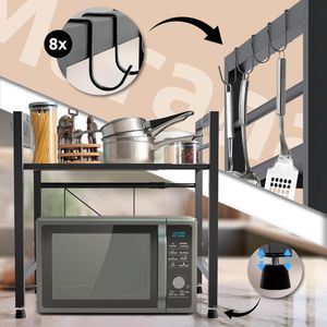 Produktbild für Küchenregal CLP Marana 324366, schwarz