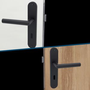 Produktbild für Drückergarnitur Alpertec Martina BB, schwarz