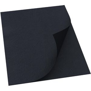 Renz Deckblätter A4, Lederkarton, 100 Stück, schwarz , 100 Stück