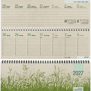 Produktbild für Tischkalender Zettler 159-0640 Graspapier, Wochenkalender quer