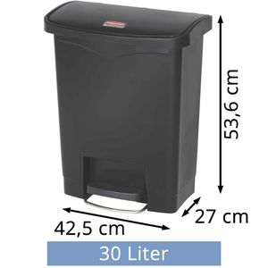 Produktbild für Mülleimer Rubbermaid Slim Jim Step-On, 1883609