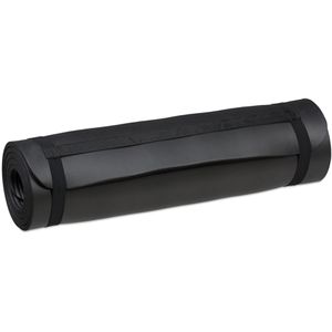 Produktbild für Yogamatte Relaxdays mit Tragegurt, schwarz, 1 cm stark