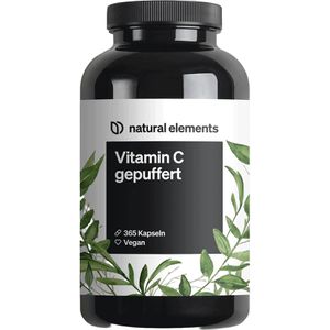 Vitamin-C natural-elements gepuffert, 365 Kapseln
