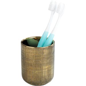 Produktbild für Zahnputzbecher Wenko Rivara Gold, 24400100