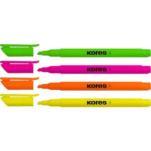 Textmarker Kores High Liner, 4 Stück