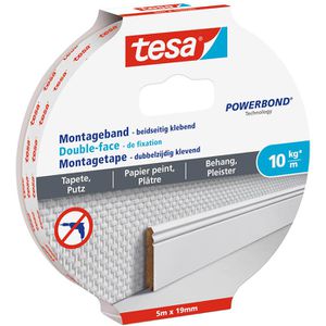 Montageband Tesa Powerbond Tapete&Putz, 5m x 19mm