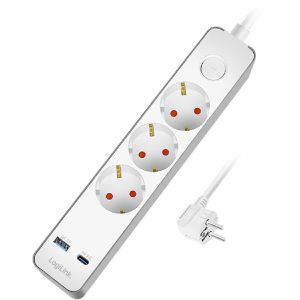 Produktbild für Steckdosenleiste LogiLink LPS287U, mit 1,4m Kabel