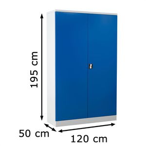 Produktbild für Werkzeugschrank G-Office FLC/NV.192x50, Metall, grau / blau