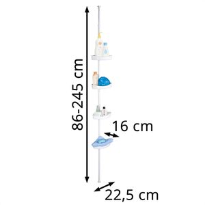 Produktbild für Duschablage MSV Teleskop Duschregal, weiß