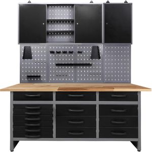 Werkbank Ondis24 Konny, schwarz, 4-teilig