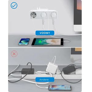 Produktbild für Steckdosenadapter Voomy Split X3, schwarz