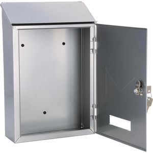 Produktbild für Briefkasten Rottner T02939, Pisa, silber, aus Stahl