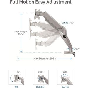 Produktbild für Monitorhalterung Fellowes Platinum, VESA 75x75 &amp; 100x100 mm