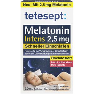 Melatonin tetesept Intens, 30 Tabletten für 30 Nächte