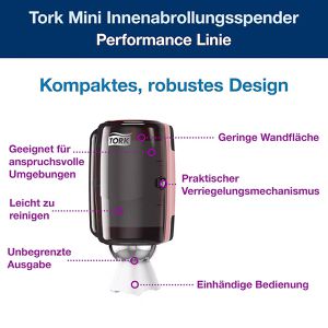 Produktbild für Putztuchrollenhalter Tork Elevation Mini, 658008, M1