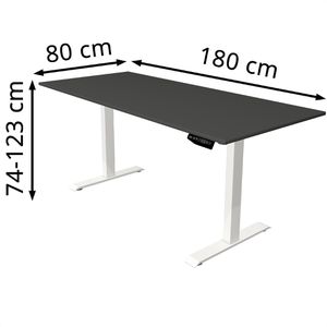 Produktbild für Schreibtisch Kerkmann Move 1, anthrazit / weiß