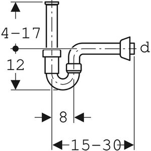 Produktbild für Siphon Geberit Röhrensiphon für Waschbecken