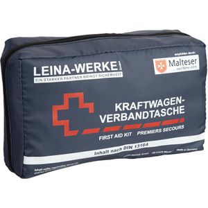 Leina-Werke Erste-Hilfe-Tasche Compact, gefüllt, Füllung nach DIN 13164,  blau, Auto – Böttcher AG