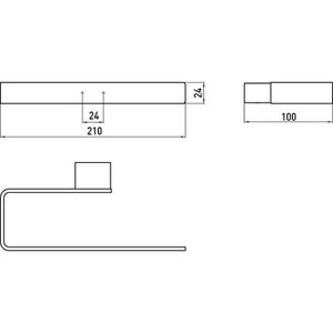 Produktbild für Handtuchhalter Emco Loft 055513300, schwarz