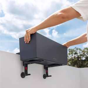 Produktbild für Blumenkastenhalterung Lechuza WALL, schwarz