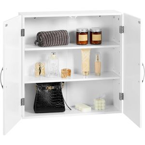 Produktbild für Bad-Hängeschrank Vasagle BBC320W01, matt weiß